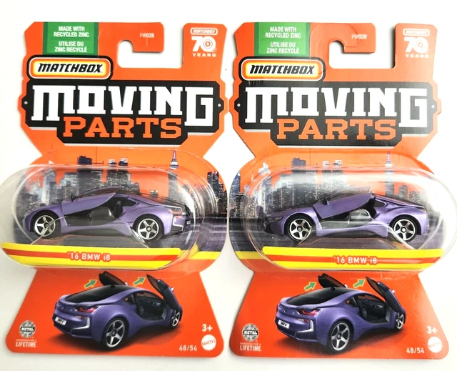 Matchbox '16 BMW i8 Purple #48 - 2023 Moving parts -2pcs