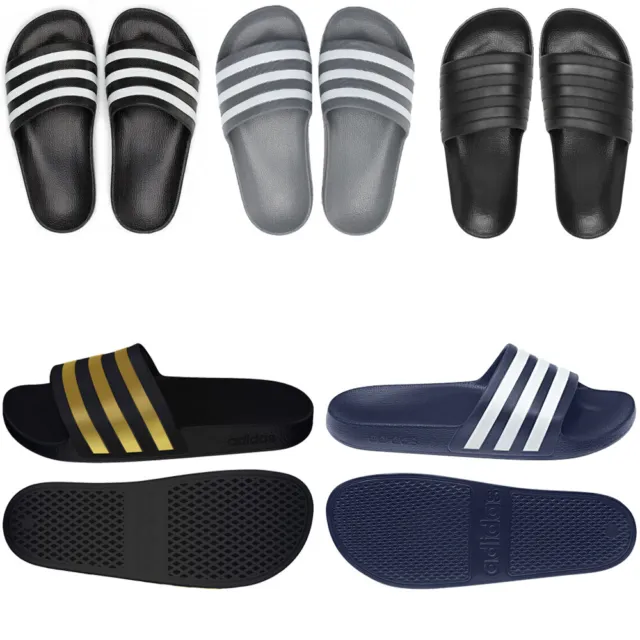 Adidas Mens Sliders Adilette Aqua Slide Shoes Beach Flip Flops Sandals Slippers