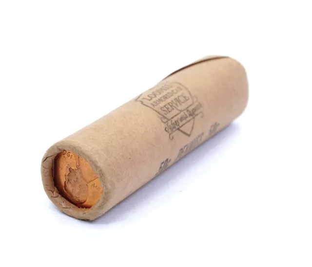Bu Uncirculated Vtg 1964 D Penny Shotgun Roll Loomis Armored Car 50 Unc One Cent