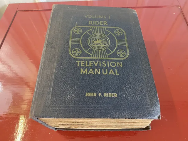 Vintage Rider Television Manual Volume 1 Procedures Schematics Radio Phonograph