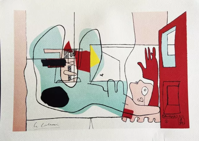 Le Corbusier Litografía 1970 (Walter Gropius Alvar Aalto Frank Lloyd Wright)