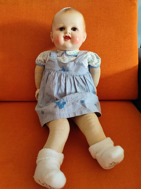 Poupon Baigneur Celluloïd PetitCollin Années 1950 - 40cm, Yeux Dormeurs