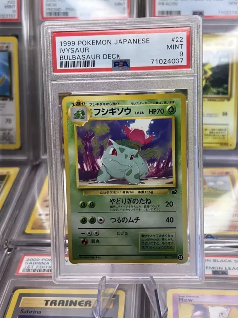 1999 Japanese Pokemon #22 Ivysaur VHS Bulbasaur Deck  PSA 9 Mint