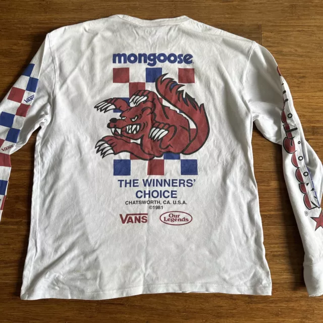 VANS MONGOOSE BMX RACING JERSEY Old School Long Sleeve Tee MEN S Shirt Sz Medium 90.00 PicClick AU
