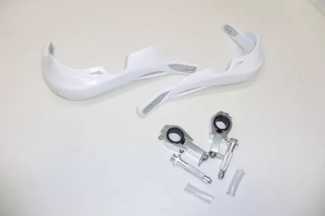 Handprotektoren Handschützer Aluminium Integral handguards Supermoto Mx weiß