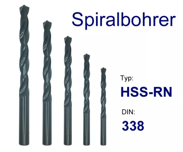 Spiralbohrer HSS-RN Ø 1,0 - 16,0mm, Bohrer Metal / Holz, Metallbohrer Holzbohrer