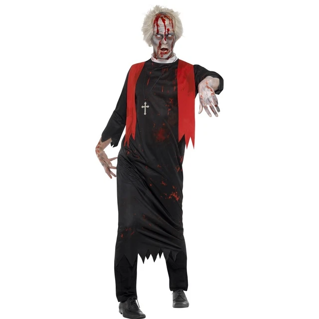 Zombie Sacerdote Costume Halloween Pastore Horror da