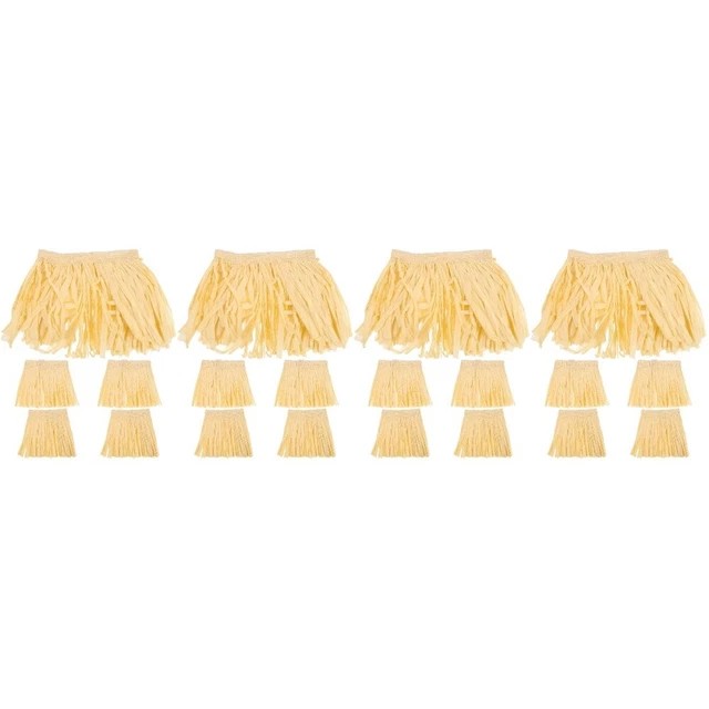 4x kit d'accessoires de costume de jupe hula  guirlande de danse hawaïenne