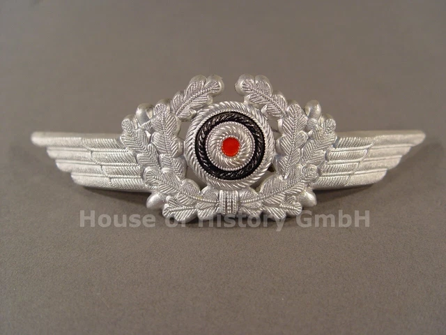 135051, Schirmmützenschwinge zur Luftwaffen Mannschafts Schirmmütze, Aluminium