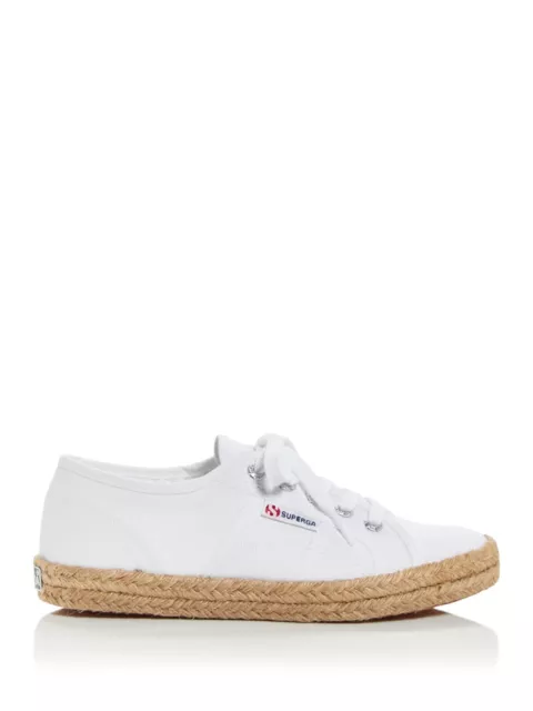 SUPERGA Womens White Woven Logo Round Toe Platform Athletic Sneakers 10 W