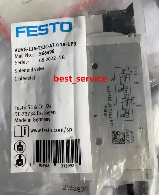 Valvola Festo 566501 VUVG-L14-P53C-T-G18-1P3 + VAVE-L1-1VR8-LP