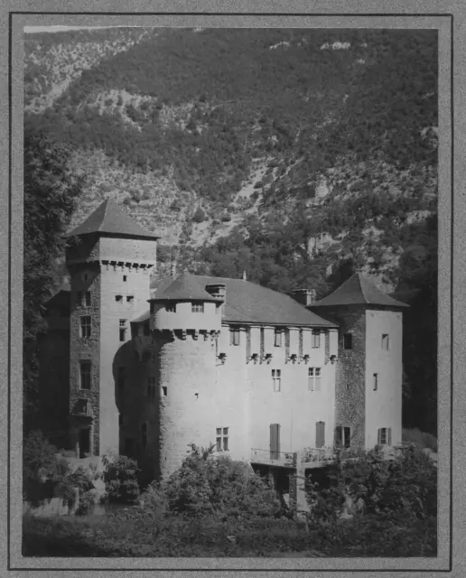 France, Gorges du Tarn, Château de la Caze Vintage Print Tirage argentique