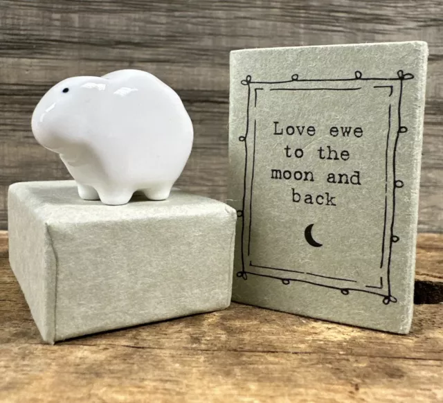 East of India Mini Matchbox | Love Ewe To The Moon... | Sentimental Ornament