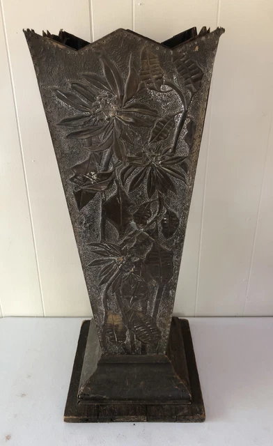 Antique 19th Century Hammered Copper Umbrella Cane Stand