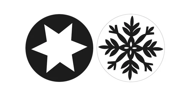 Reliefeinlage Seifenform "Schneeflocke + Stern" 2 Stück Seife gießen