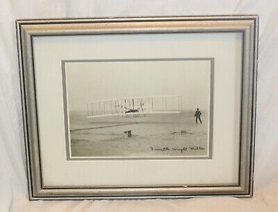 Mans First Powered Flight Plane Photograph signed Ivonette Wright Miller Photo