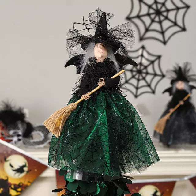 (10303430) Cute Cartoon Witch Doll Ornaments Halloween Party Decor