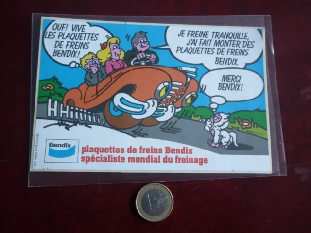 Autocollant Sticker Publicitaire  /  PLAQUETTES DE FREINS BENDIX