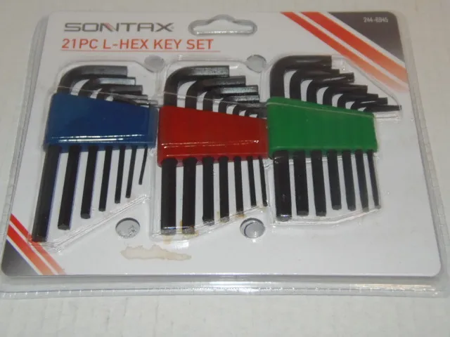 Sontax 21 pc L-Hex Key Wrench Set Include SAE Torx & Metric  (8-AQ-25)