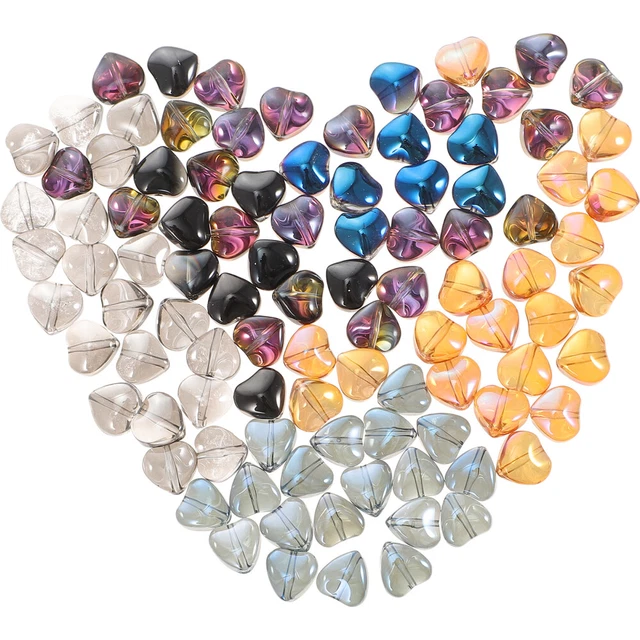 Ornament Crafts DIY Craft Glass Beads Heart Beads Spacer Beads