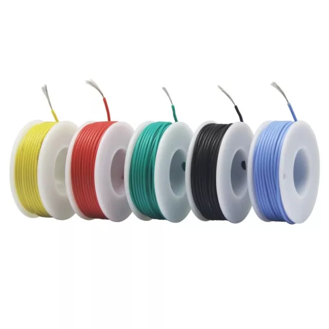 Flexible Silicone wire Câble Électrique 5 Mixage Couleur Cuivre Caoutchouc Étamé 2