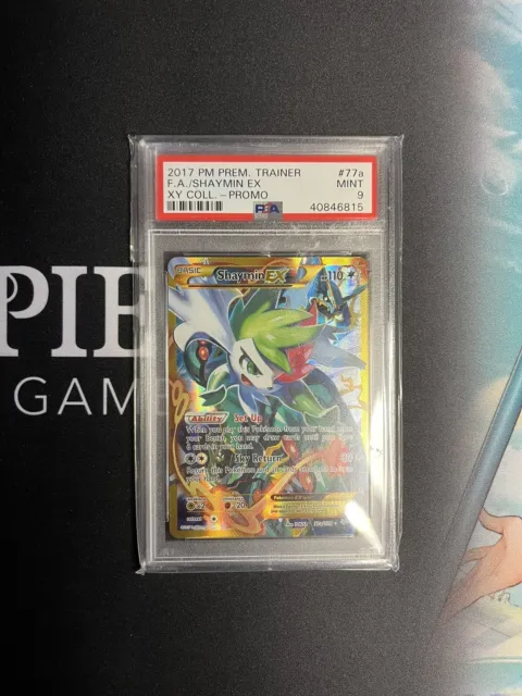 2017 Pokemon Premium Trainer Shaymin EX Full Art XY Collection Promo #77a PSA 9