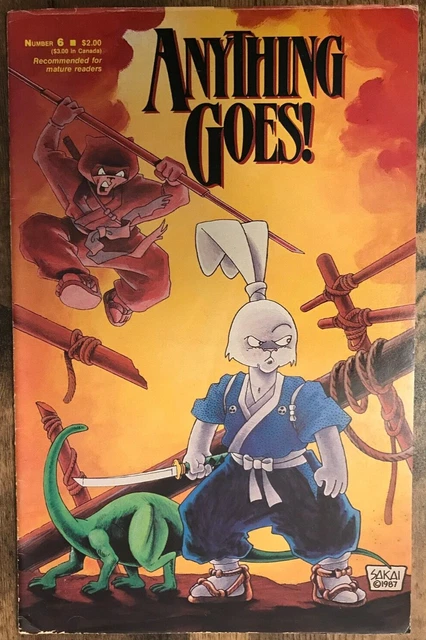 Anything Goes #6 Stan Sakai Usagi Yojimbo Cover Final Issue Fantagraphics 1987