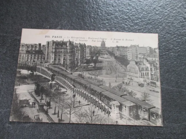 75 CPA old postcard PARIS LE MÉTROPOLITAIN METRO THEME: TRAIN STATIONS