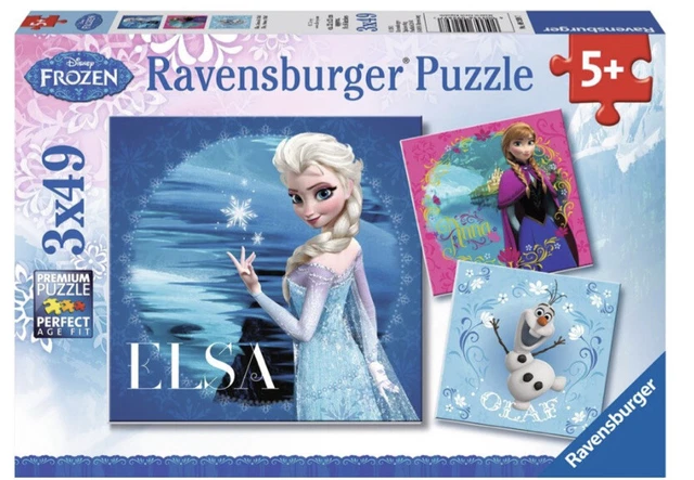 RAVENSBURGER DISNEY FROZEN 3 in 1 Puzzle 3 x 49 Teile Alter 5+ EUR 14 ...