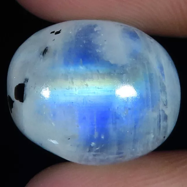 20.00 CT Natürlich Regenbogen Mondstein Oval Cabochon 14x17x8 MM Edelsteine Ir _