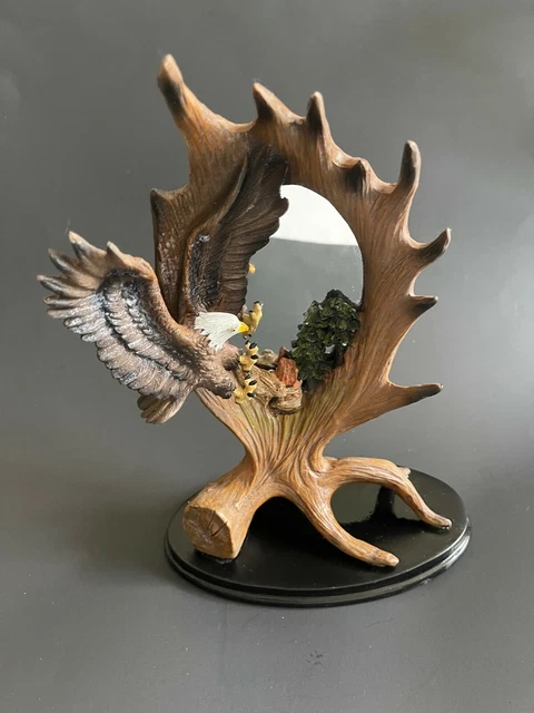 🐆 Collections ETC Eagle Mirror Mantel Stand VTG  rare ¸¸,ø¤º°`°º¤ø,¸¸,
