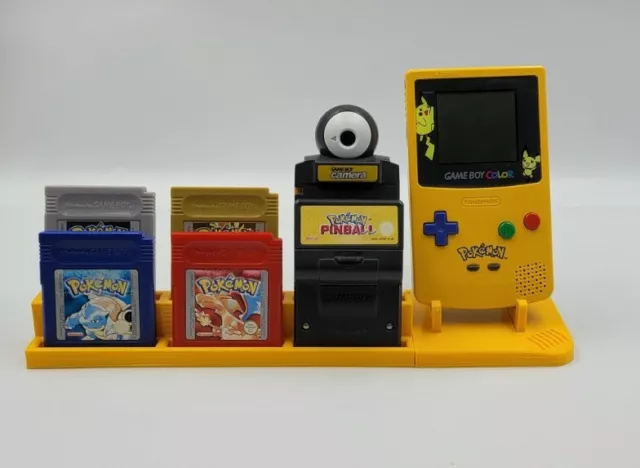 Soporte de exhibición de juegos y consola Pokémon Gameboy Soporte de exhibición impreso en 3D Lerpo 2