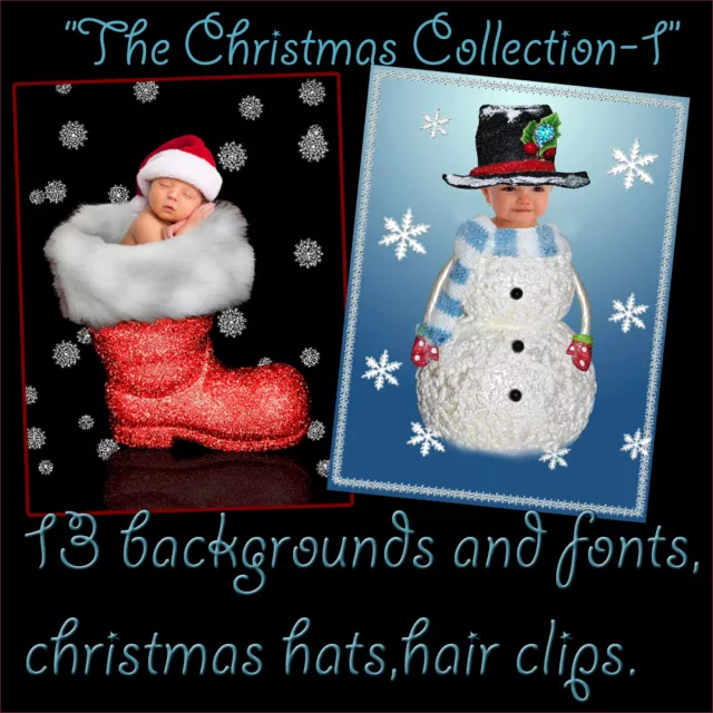 Digital Christmas Photography Backdrops Children Holiday Backgrounds Props Disk