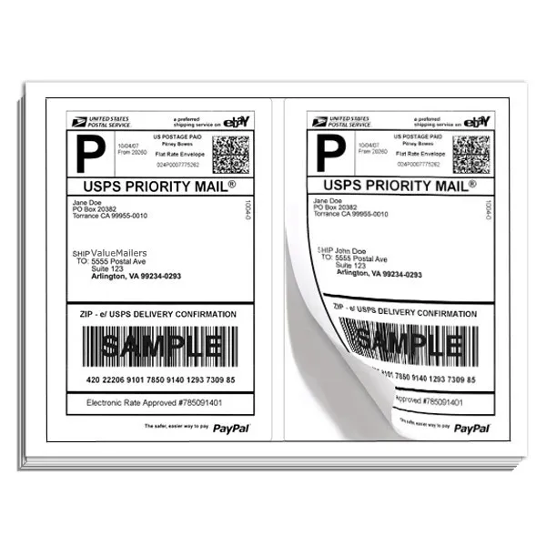 1000 USA Premium Self Adhesivel Shipping Labels 8.5x5.5