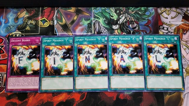 DPRP-041-045 Card Lot Yu-Gi-Oh! Destiny Board + Spirit Message Card Set  (DPRP-041 To 045)  Near Mint Condition  Complete The Combo! Complete  Letter Card Set
