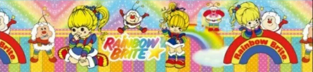1" 2 YARDS Rainbow Brite Grosgrain Ribbon Hair Bows Scrapbooks Crafts Gift Wrap