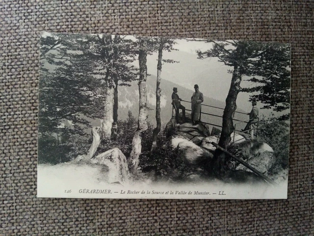 Cpa Gérardmer Le Rocher De La Source Et La Valley De Munster