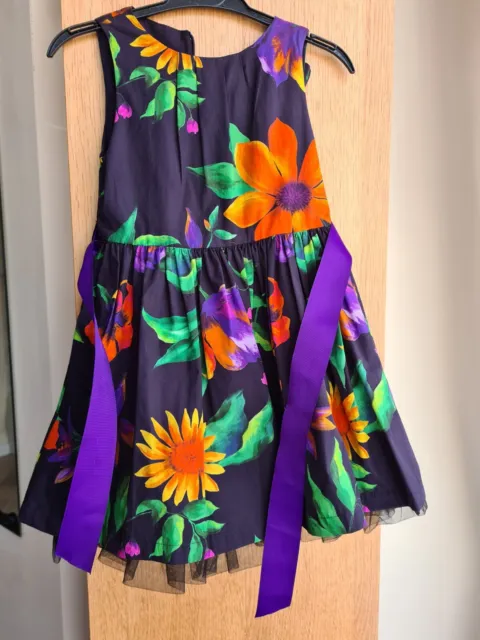 Splendido abito da festa per ragazze 5 anni nero, con colori vivaci nuovo con etichette prezzo disponibile £26