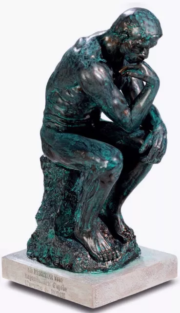 Figurine statuette statue Reproduction Le Penseur de Rodin couleur bronze 15 cm