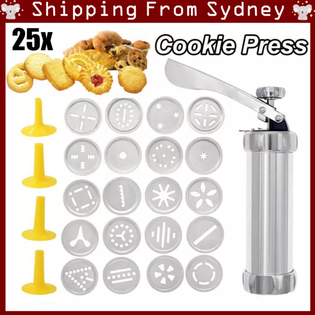 Biscuit Cookie Press Churros Maker Gun Machine Kit Spritz Dough Making Nozzles