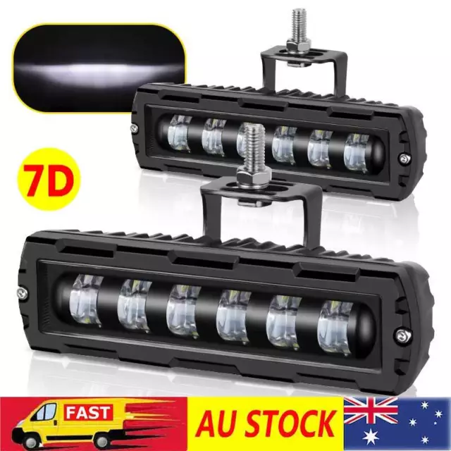 2x 6Inch LED Work Light Bar Driving Lights Reverse Fog Offroad Truck ATV UTE 4WD