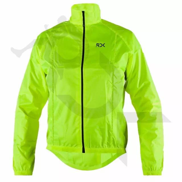 Veste de cyclisme très visible HI VIZ coupe-vent douche respirante course 3