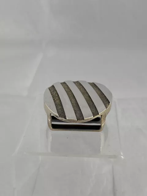 Sterling Silver Belt Buckle 1981 London MENS OR WOMANS Solid Silver GILDED 3