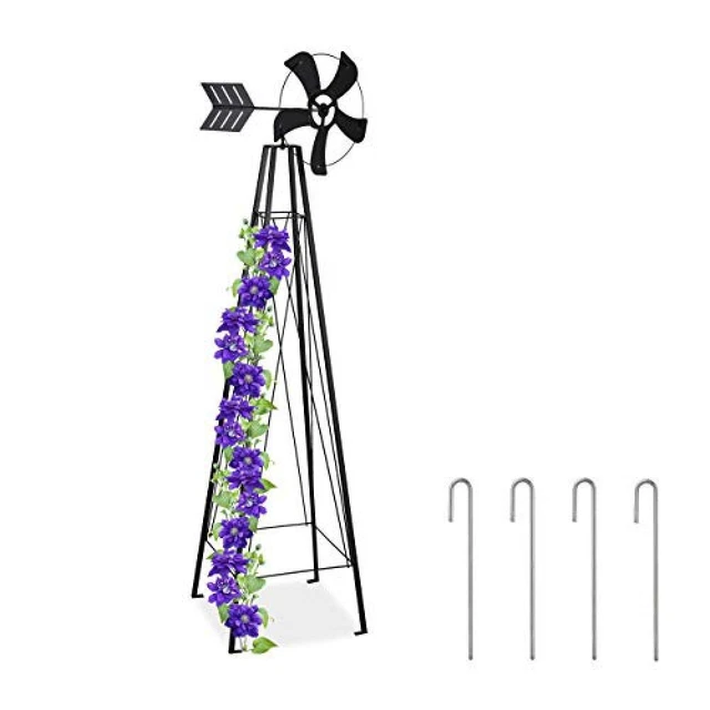 Traliccio per Rampicanti da Esterno, Obelisco Regolabile in Altezza tr