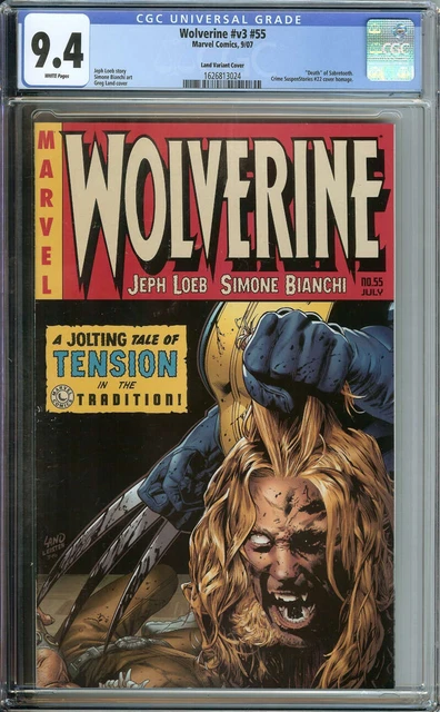 Wolverine #V3 #55 Cgc 9.4 White Pages  // Land Variant Cover Marvel Comics 2007