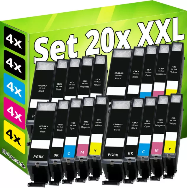 20x XL DRUCKER PATRONEN für CANON PIXMA MG5700 MG5750 MG5751 MG-5752 MG-5753 Set