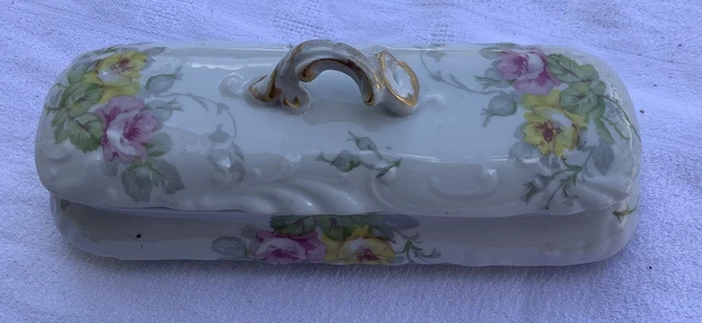 Savon Ancien Avec Porte-savon – Blanc – Vintage – Boîte à Savon Plastique
