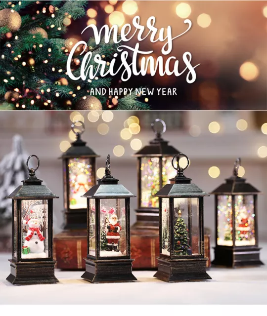 Lámpara LED de Navidad Linterna Santa Claus muñeco de nieve Navidad Árbol Adorno Regalo Decoración