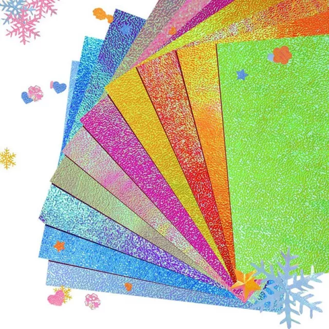 Brillo brillante para artesanías - 150 hojas de colores cuadrados plegables para hágalo usted mismo4521