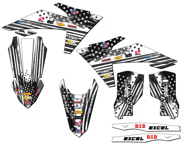 2023 XC MERICA Grey Senge Graphics Kit Compatible with KTM